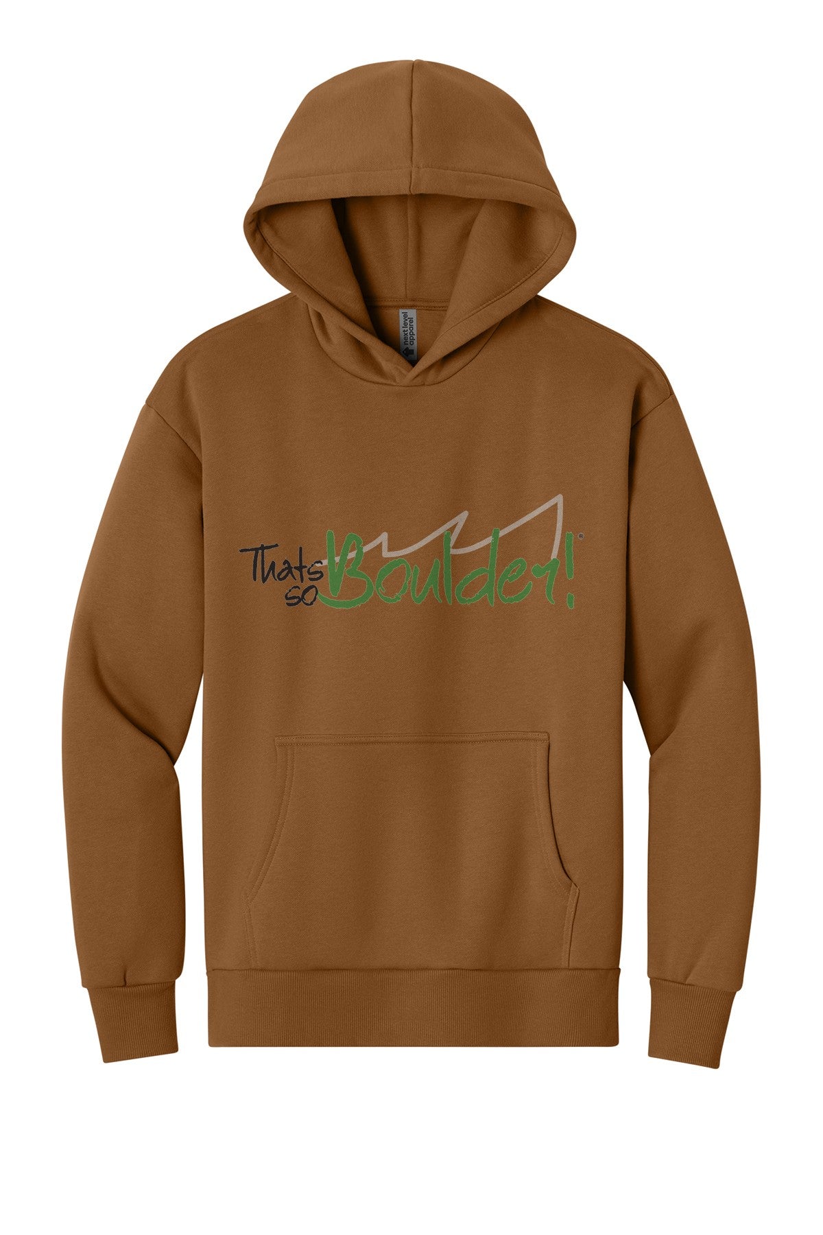 That's So Boulder pullover hoodie in Clay