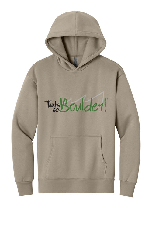 That's So Boulder pullover hoodie in Tan