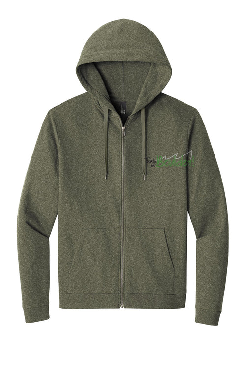 That's So Boulder zip hoodie in Olive Heather